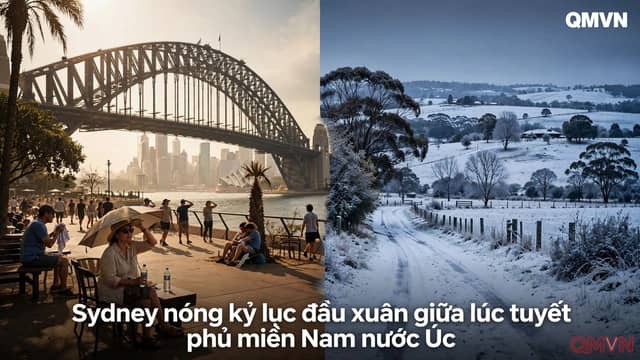 Sydney nóng 33 độ C trong khởi đầu mùa xuân nóng nhất từ 1858 giữa lúc tuyết rơi ở miền Nam