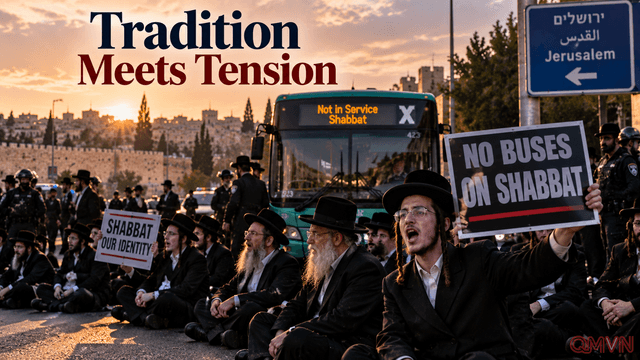 Người Haredi chặn lối vào Jerusalem vì xe buýt Shabbat, khơi lại tranh luận về tôn giáo và không gian chung
