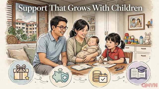 Có Con Đừng Bỏ Lỡ Phúc Lợi Chính Phủ Gói Hỗ Trợ Trẻ Em Singapore Gần 70.000 Đô Từ Khi Sinh Tới 17 Tuổi Bắt Đầu Từ Tháng 4 Năm 2027