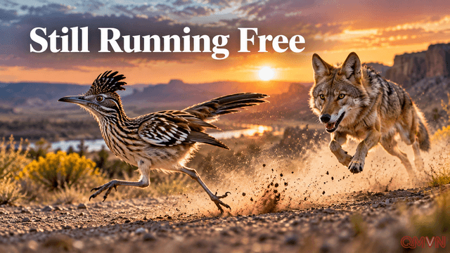 Bức ảnh coyote ngậm chim roadrunner ở California hé lộ sự thật bất ngờ phía sau cuộc rượt đuổi hoạt hình