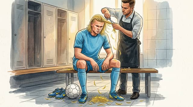 Erling Haaland cắt mái tóc vàng đặc trưng trước mùa giải mới