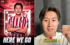 Lee Kang-in ký hợp đồng 5 năm với Atletico Madrid và nhận áo số 7 huyền thoại